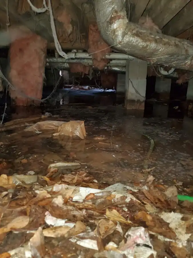 Crawl space flood assessment for Commercial Water Damage Restoration in Brecksville